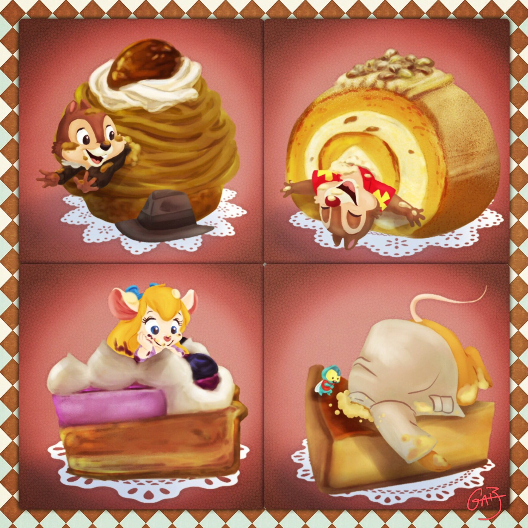 ガガガ ヘッダーにしてたヤツら 自分への誕生日ケーキのつもりだった ありがとね笑 B V B Fanart Rescuerangers チップとデール ガジェット モンタリー ジッパー チップとデールの大作戦 T Co Jctg9gtaxw Twitter