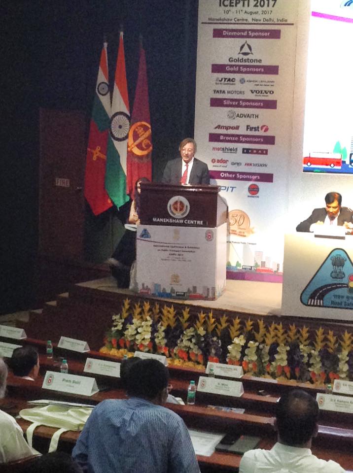 Mr. Alain Flausch, Secretary General, UITP lighting the fact that how much public transportation is important to any country. #ICEPTI2017