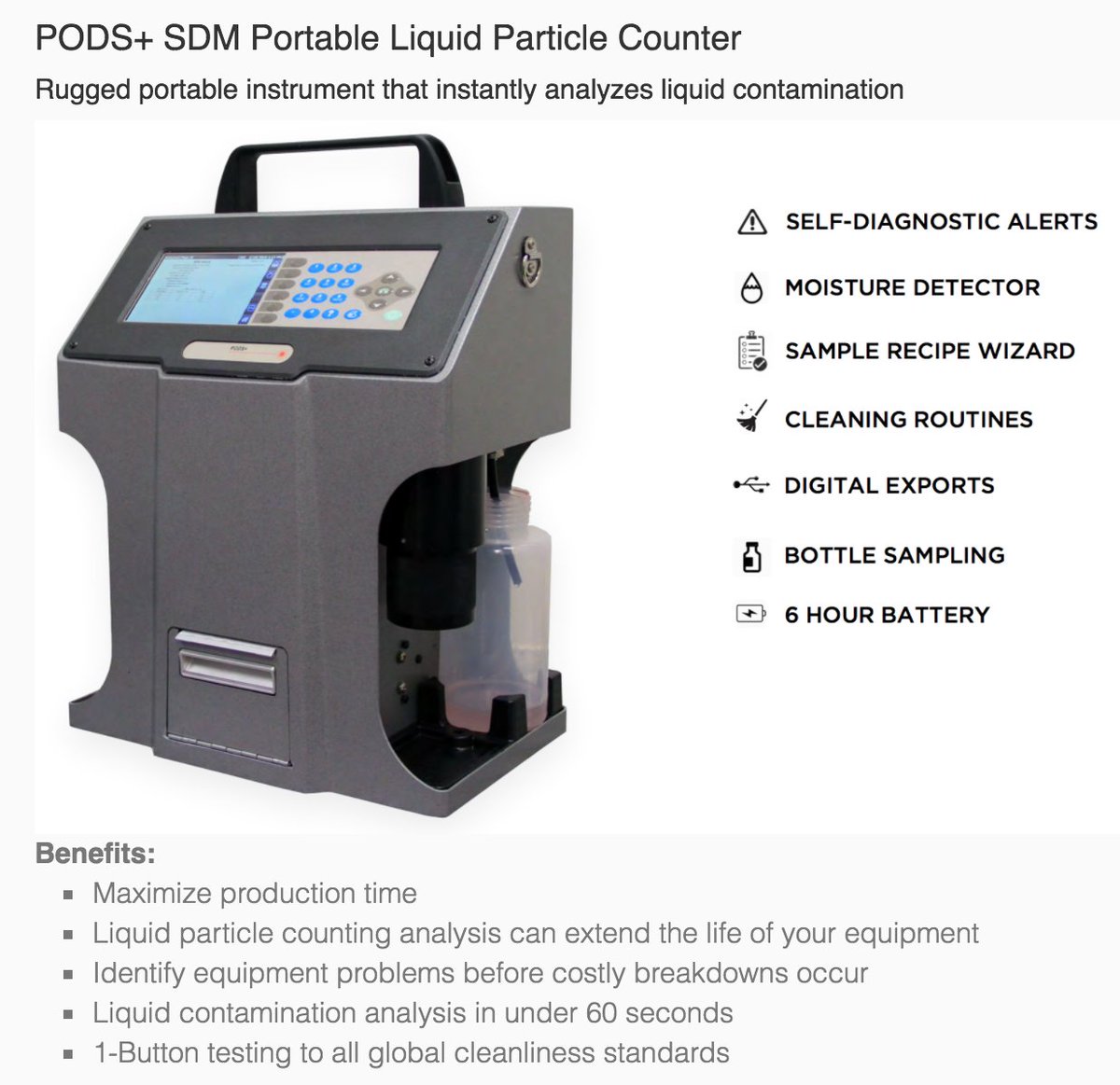 MVSACMEI's tweet photo. In partnership with Beckman Coulter, we offer portable oil diagnostic systems (pods)
#conditionmonitoring #oilconditionanalysis https://t.co/qRnOv3KPyb