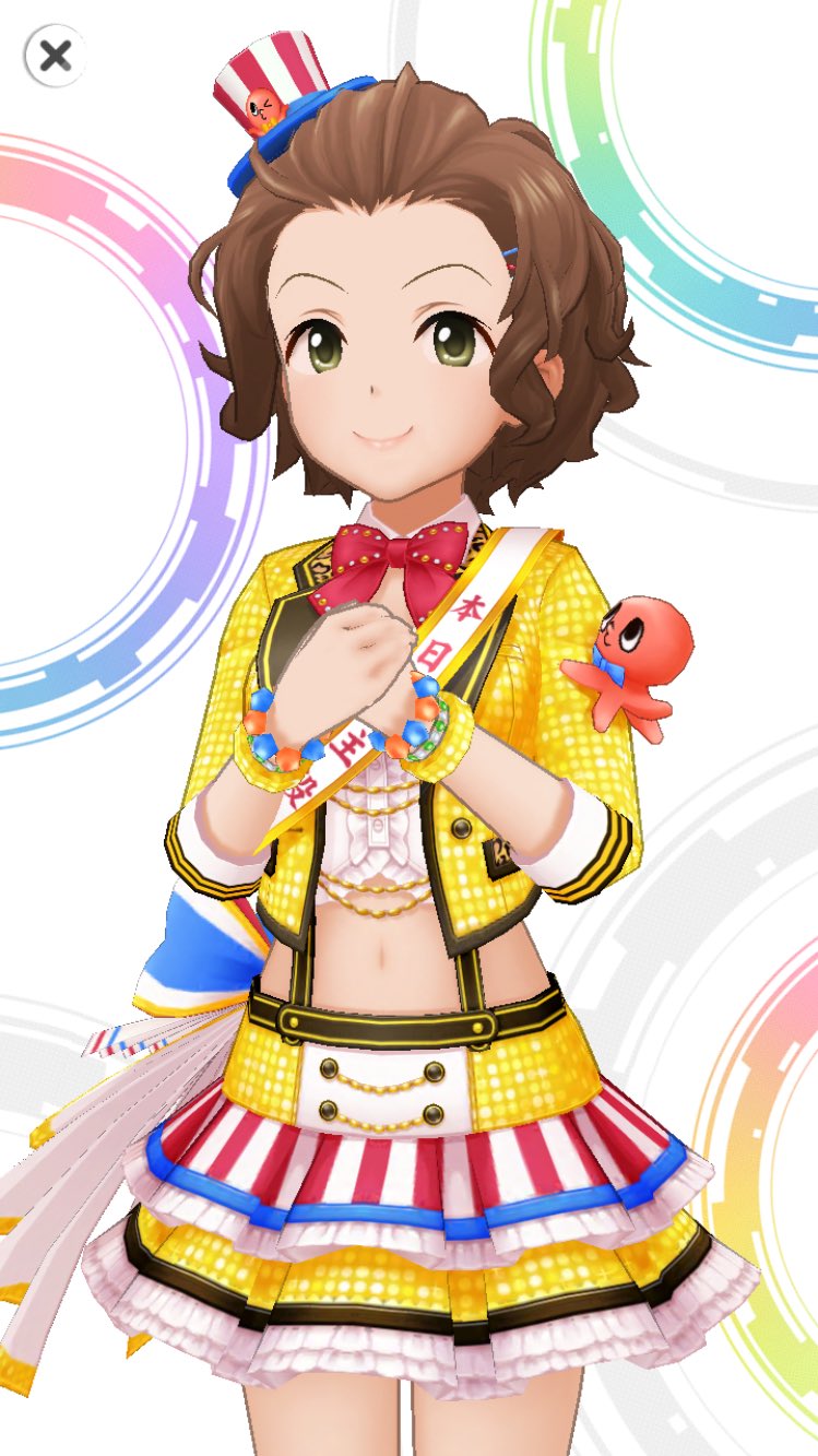 おそ松p 在 Twitter 上 Ssr難波笑美の衣装です 本日の主役 おデコにタコちゃんにおヘソに生足にと見所たくさんです W T Co E42whadftp Twitter