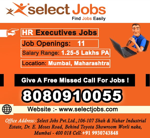 select_jobs's tweet photo. #HR #Jobs in #Mumbai #India. #ApplyNow at https://t.co/ZqCLxRGay7 #SwanLakeInDelhi #ThursdayThoughts #10YearsOfChakDeIndia https://t.co/UJeyPqaJWy