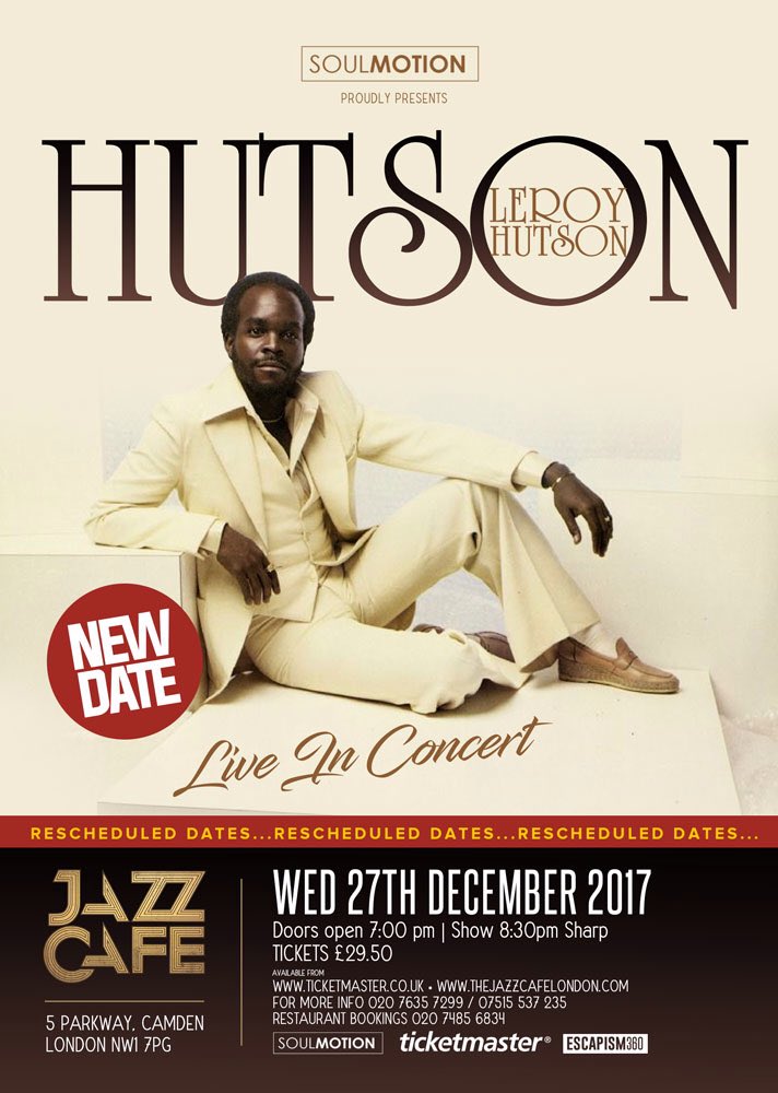 MrEastender's tweet photo. Leroy Hutson tickets are now on sale,purchase your tickets from https://t.co/zocpZI77p4 ....this night is going to be amazing  ........ https://t.co/hHV9VTk7hC