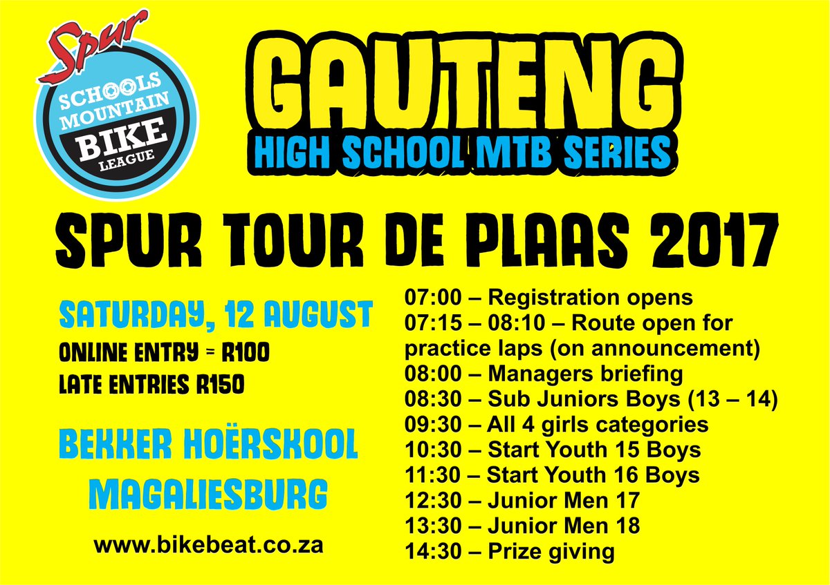 bikebeatSA's tweet photo. Spur Tour de Plaas -close to 800 pre-entries https://t.co/I64pRuMDwK  @SpurMTBLeague @32Gi @cyclelab_ZA @mudbusterza https://t.co/I64pRuMDwK https://t.co/cwmzOr9SFM