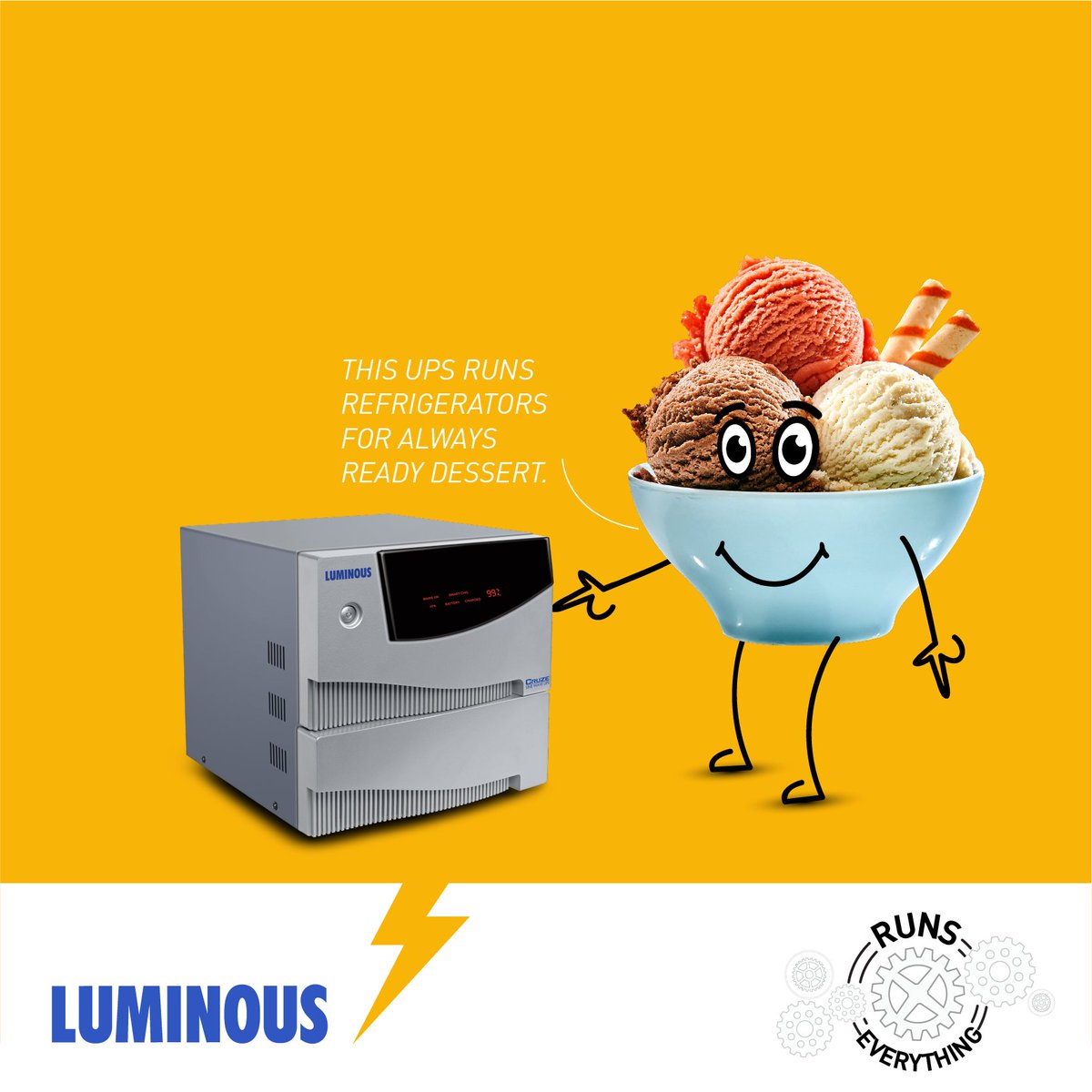 myluminous's tweet photo. Yes, it's true. From large appliances to sensitive machinery, the Luminous Cruze #RunsEverything!Buy Now: https://t.co/sEQt68RwlU https://t.co/lzyDNBieFm