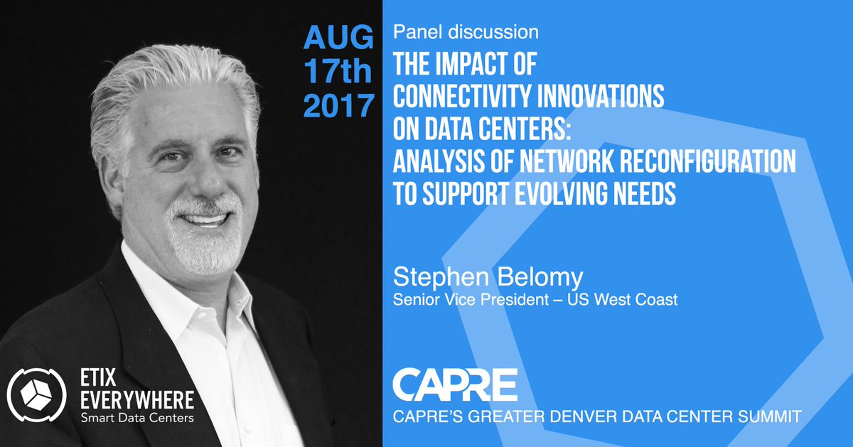 On August 17th, <a href="/sbelomy/">Stephen Belomy</a> will be part of a panel about connectivity innovations and #datacenters at @CapRateEvents ow.ly/gAss30ehm5e