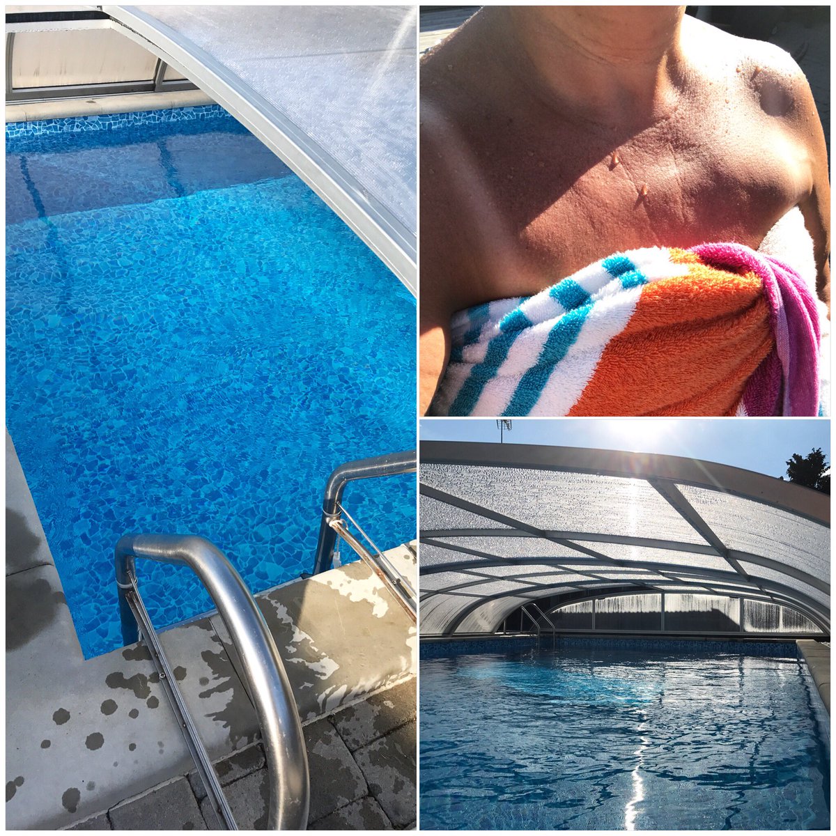 AnitaStridh's tweet photo. #morningswim #morgondoppet #hemma #athome #swimmingpool #pool #weightlossjourney #weightloss #vattengympa #wateraerobics https://t.co/hX9y23KzjB