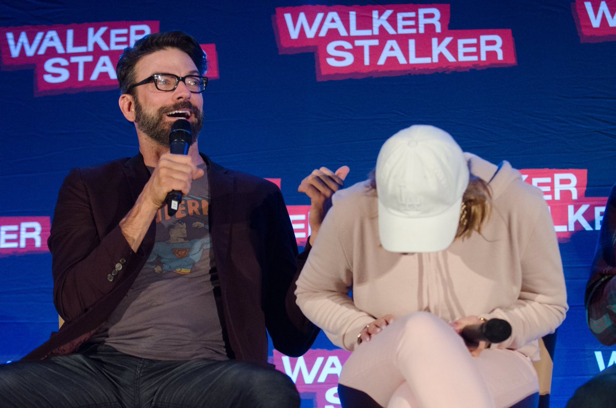 ZNATIONSOCIETY's tweet photo. @keithallanduh and @annyawesome during the z nation panel, at @walkrstalkrcon in tulsa! #wsctulsa β¨ https://t.co/tyJHvXKt7C