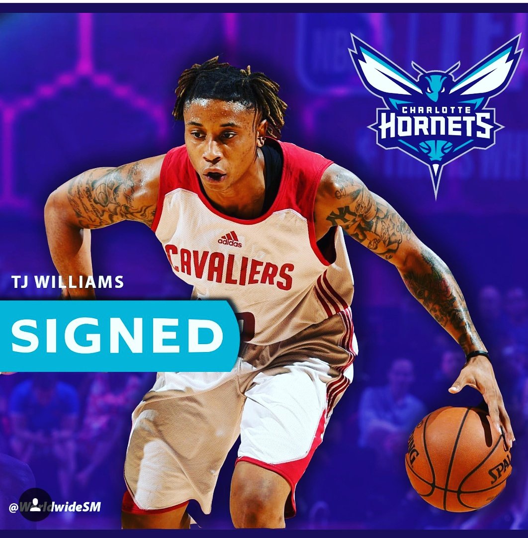 DJH5Report's tweet photo. Summer NBA News;
2013 PG #AustinFinest TJ Williams has signed his 1st NBA Contract with the Charlotte Hornets!!!! #BelievInYou https://t.co/BJHdhFYILI