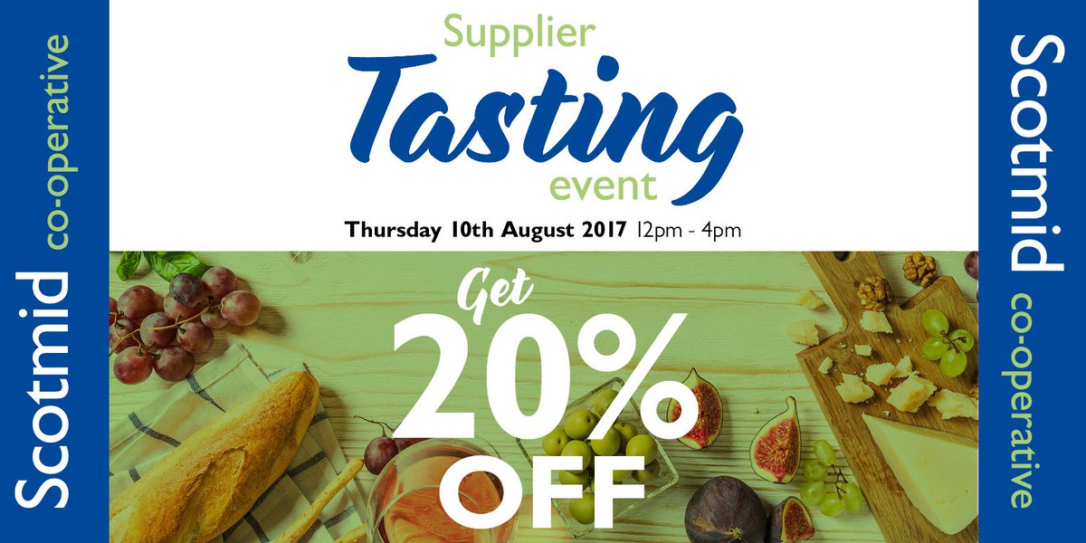 Come along to our tasting event in our #CouparAngus store TODAY! Pop in &amp; meet some of our suppliers between 12 &amp; 4pm. #seeyouthere