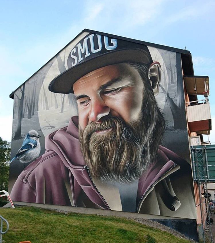 22mrr's tweet image. Street Art by Smug1 in San Årjäng Sweden 

#streetart #art #arte