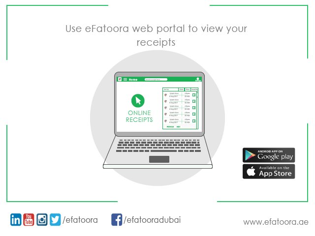 efatoora's tweet photo. Access #efatoora on different platforms.
#web_portal #efatoora #UAE #Dubai #e_receipt #paperless #shopping #GOGREEN #free_to_use https://t.co/dXWIFK5er8