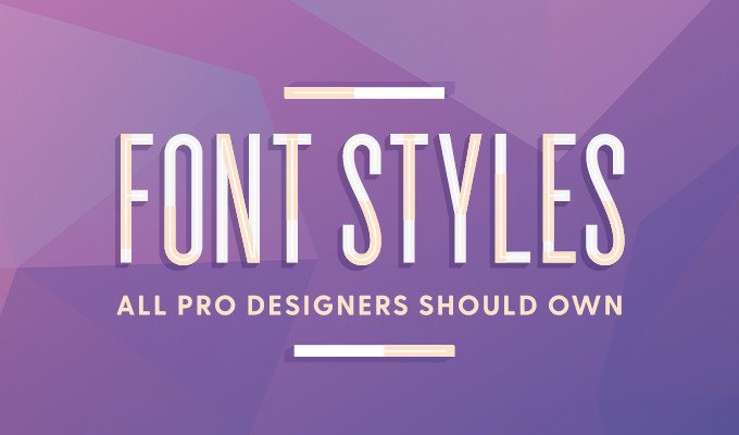 10 Types of #Fonts Every #Professional #Designer Needs to Own ow.ly/dYTg30e6XnY
