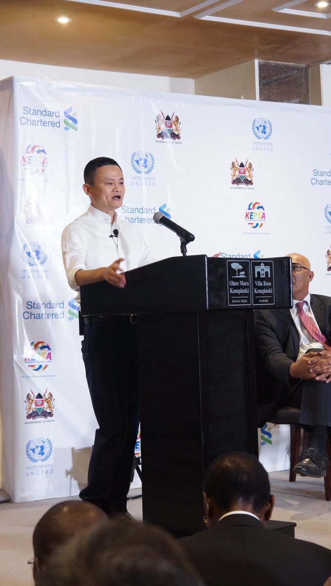 RichTvAfrica's tweet photo. "Real entrepreneurs never wait for infrastructure, we build infrastructure.” #JackMaInKenya @KEPSA_KENYA @UNCTAD https://t.co/sbrtd6GX2R https://t.co/Hqaq60WSYF