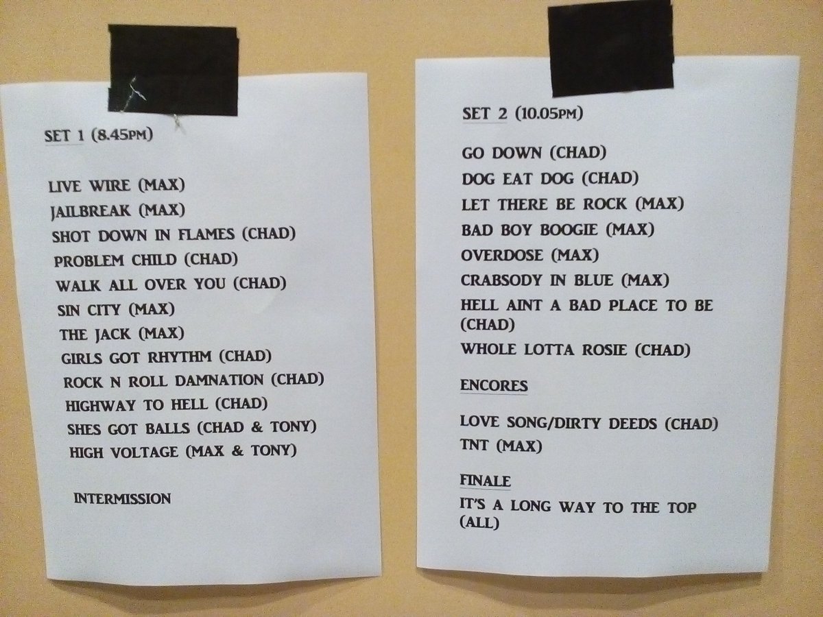 Brokke sig Rustik Ældre Salute to Bon on Twitter: "⚡Saturday 5.8.17 Factory Floor setlist. What was  your fav song on the night? #acdc #bonscott #letthereberock #sydney  #concert #salutetobon https://t.co/nlgcrE1Uvn" / Twitter