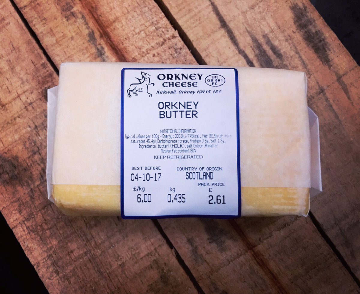 We make fresh Orkney Butter 😊