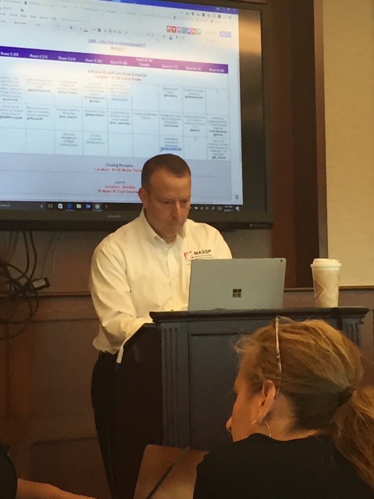 Working on setting up the master board for edcamp...#riasp17