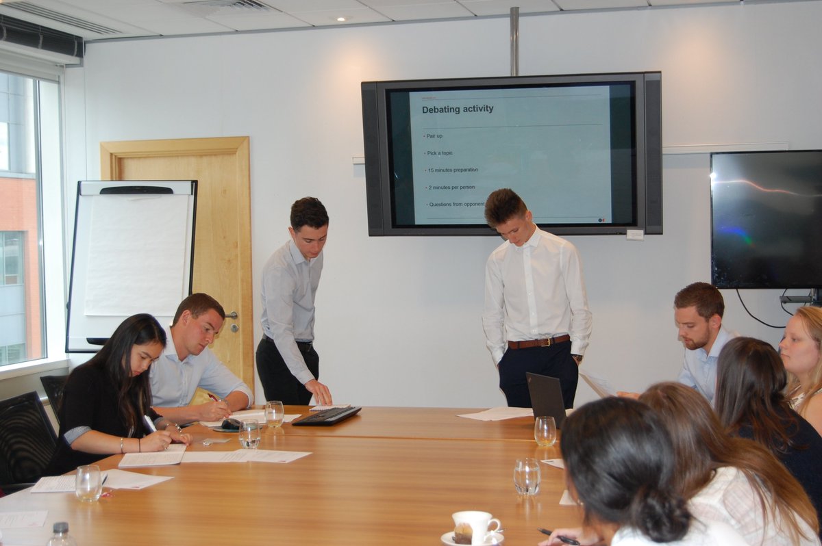 OsborneClarkeUK's tweet photo. #LSMP17 students having a great session learning all about debating &amp; presenting #SkillsMatter #SkillsForAll #SocialMobility @LSMP_UK https://t.co/nCtPV0lfak