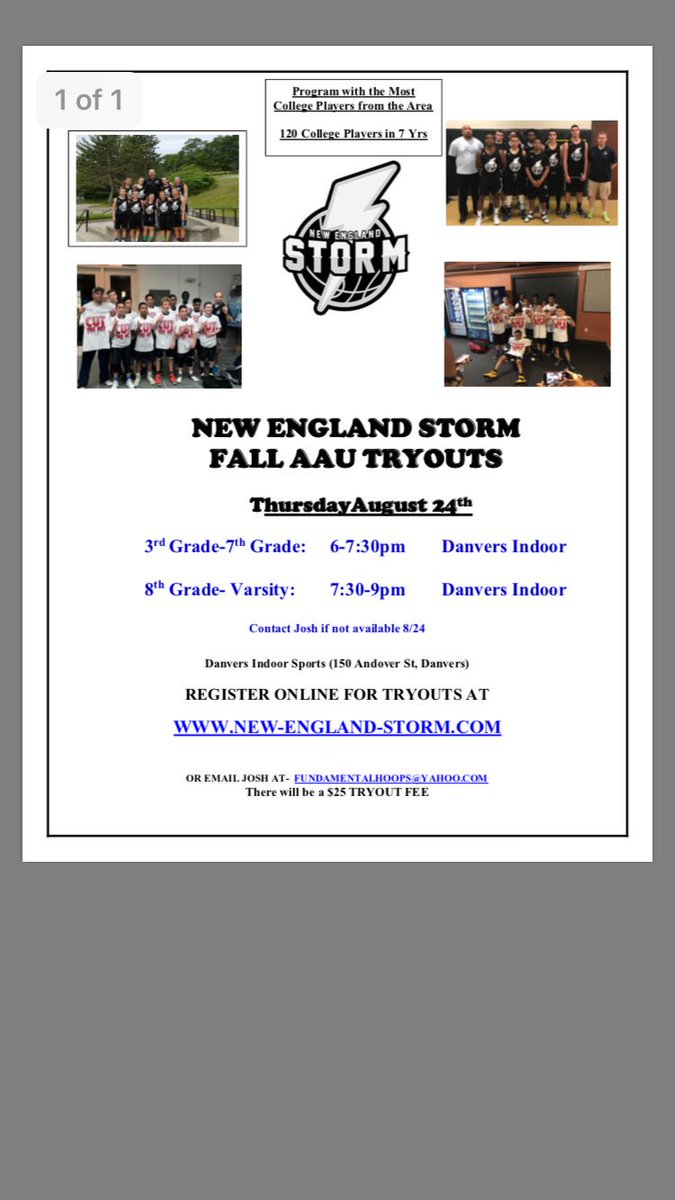 NEStormBball's tweet image. NE Storm Fall Tryouts at @DanversIndoor are 2 weeks away.  Register online at:

fundamentalhoops.sportngin.com/register/form/…