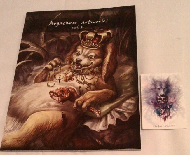 豚蛇 ブタヘビ 幻獣神話展といっしょに その隣で開催のアオガチョウさんによる アオガチョウ個展 も訪問 現実の獣の延長から 幻想の獣まで多岐にわたる細密にして妖異の作品群 作品集も思わず購入 展示中のシャンタク鳥を含むクトゥルフ神話展時代の