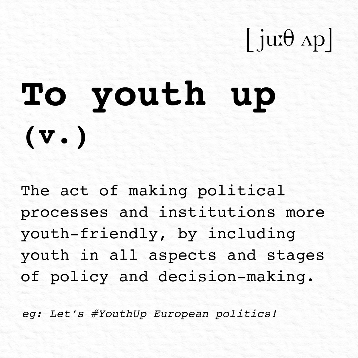Youth_Forum's tweet photo. We want a Europe where not just 0.5% of parliamentarians are under the age of 30! #YouthUp #YouthDay https://t.co/2tv3IxgHP6 https://t.co/a1QHAa0zA1
