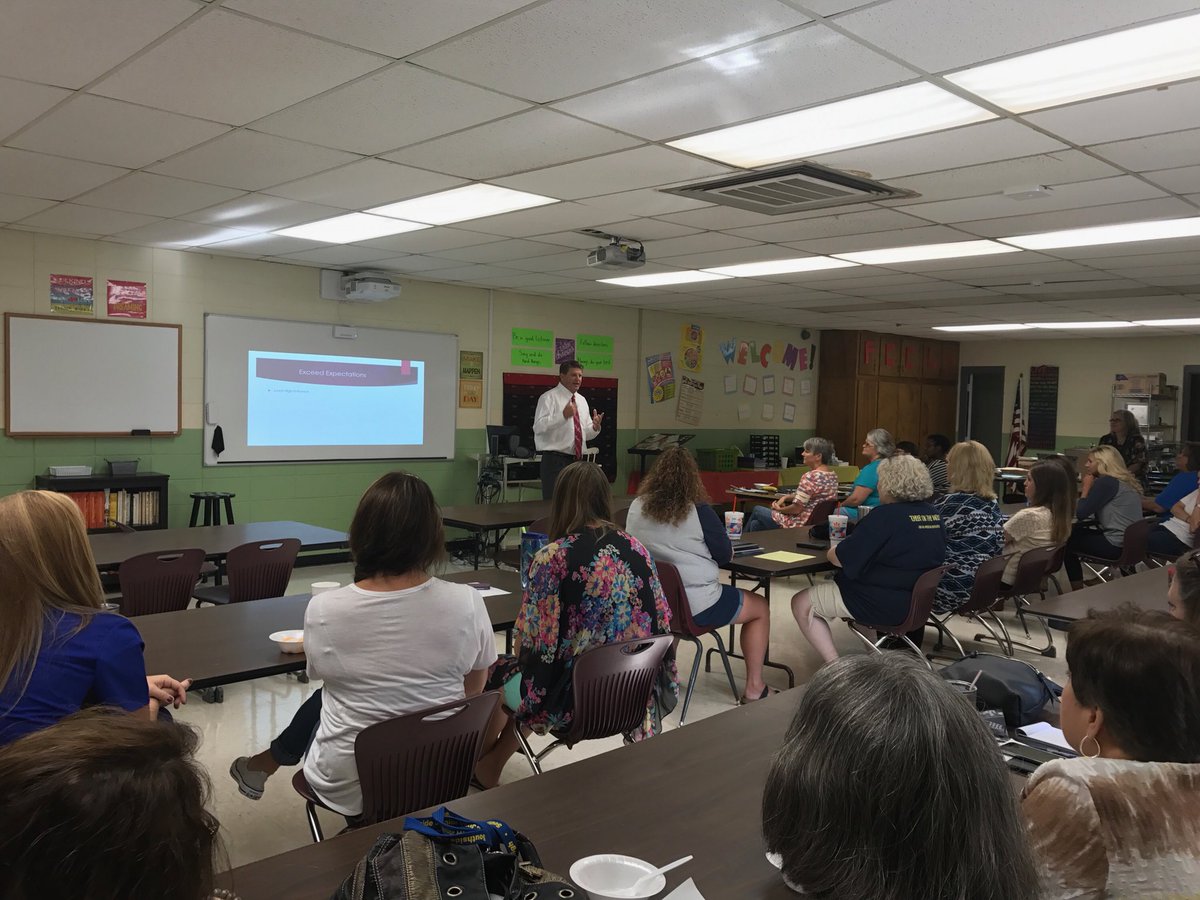 Mr. Sitkowski leads junior high teacher in setting hopes and expectations for the new school year! #YOUMATTER