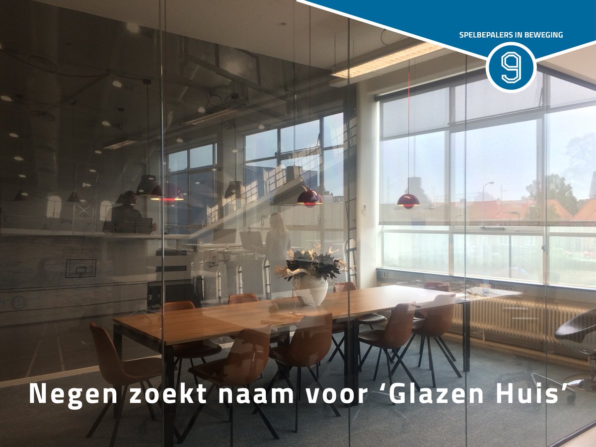 Trots op ons kantoor! Maar we missen nog iets: een naam. Stuur jouw idee voor een creatieve naam voor onze vergaderruimte naar info@negen.nl