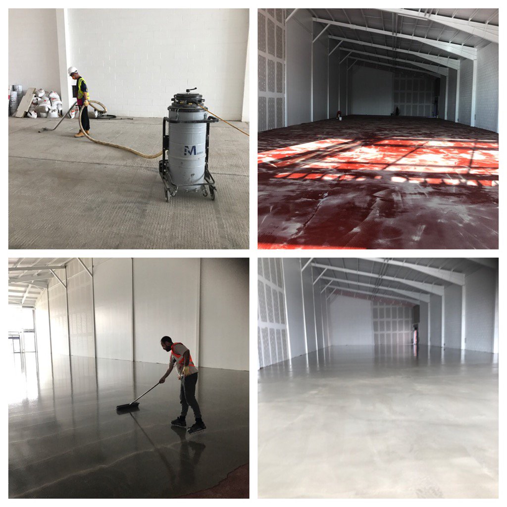 Flowcrete industrial Top laid on hydraseal primer Warrington