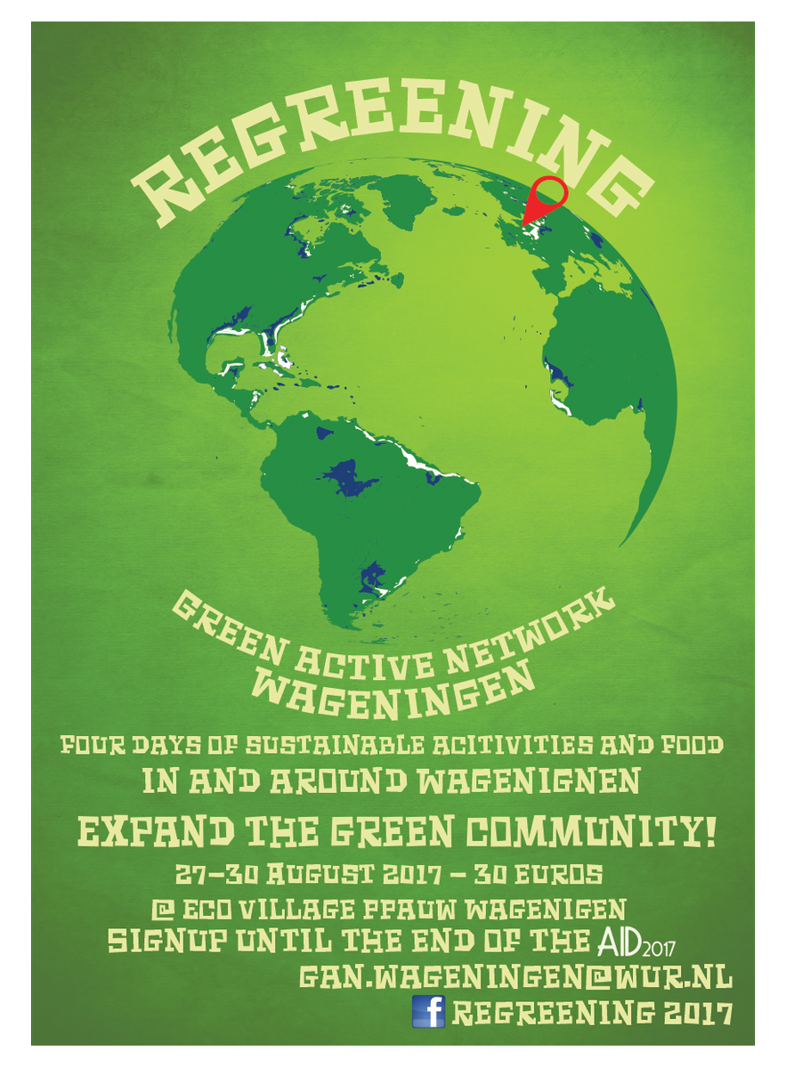 Join the Regreening between 27 and 30 of August and get to know the green community of Wageningen!