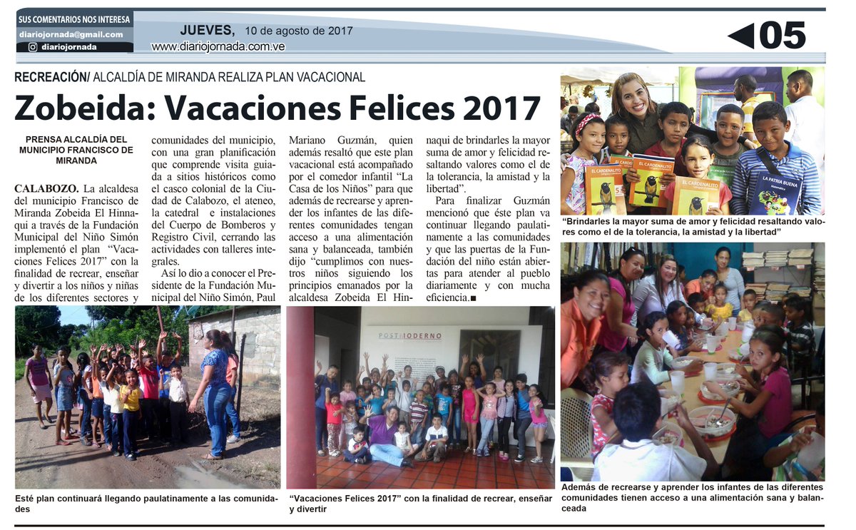 alcaldiabmfm's tweet photo. #10Ago “Vacaciones Felices 2017” con la finalidad de recrear, enseñar y divertir a los niños de las diferentes comunidades @elhinnaoui https://t.co/iFltKeLPPl