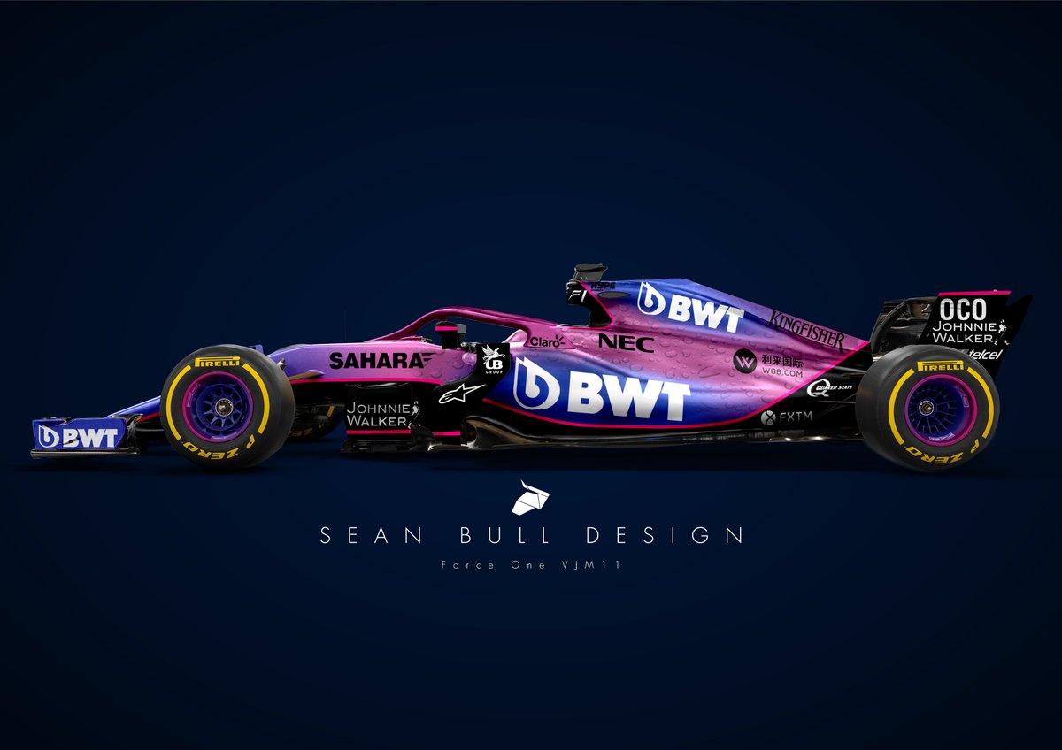 seanbulldesign's tweet photo. Very Busy with some Real World Livery Stuff, so haven't been able to do all views, but here is the top and side for my @ForceIndiaF1 VJM 11 https://t.co/XQA0SfMwXZ