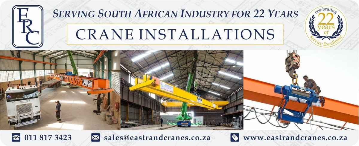 EastRandCranes's tweet photo. Specialist in design, manufacture, installation &amp; commissioning of Cranes 
#eastrandcranes #erc #cranes #hoist #installation #cirobertson https://t.co/1L1rnuTZuK