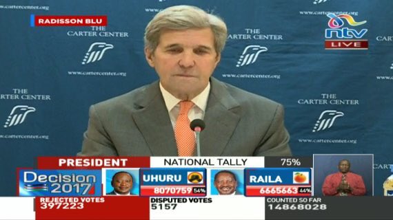 LarryMadowo's tweet photo. 'I known what's it's like to lose an election; I lost by one state and I had a lot of reasons to complain' - John Kerry #Decision2017 https://t.co/4IEqDP2AMh