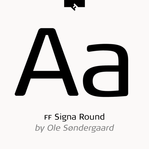 FontShop's tweet photo. Introducing FF Signa Round, the newest addition to the FF Signa superfamily. Warm and inviting with 50% off ▸ https://t.co/YJmzr9Pky0 https://t.co/ph4WIEs40S
