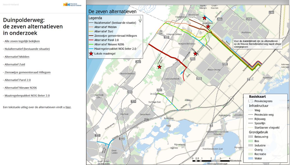 7 alternatieven #Duinpolderweg nu ook afzonderlijk te bekijken op de kaart op onze website ow.ly/BMnB30efbq6
