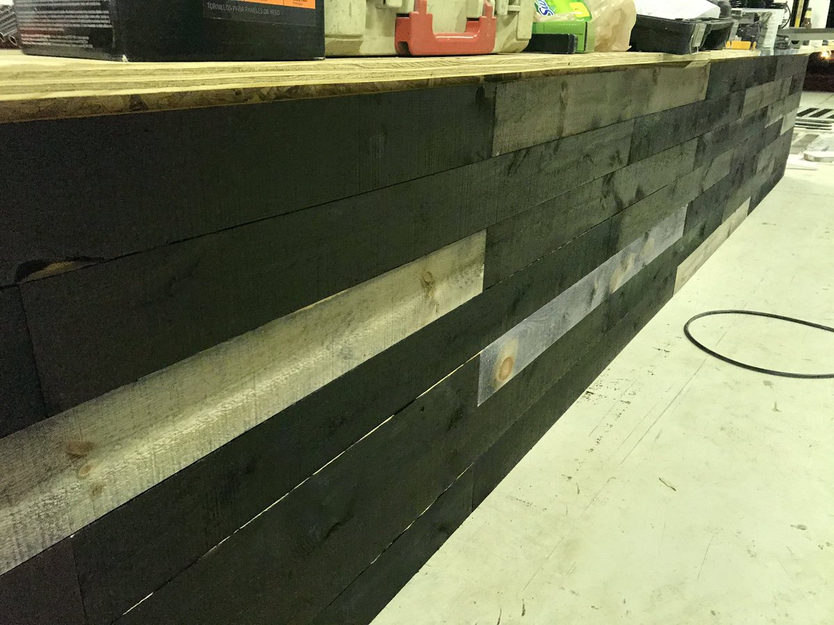 FortOrangeBrew's tweet photo. We stained and installed the front of our bar last night 😄#Abany #CraftBeer https://t.co/hkGkouItmP