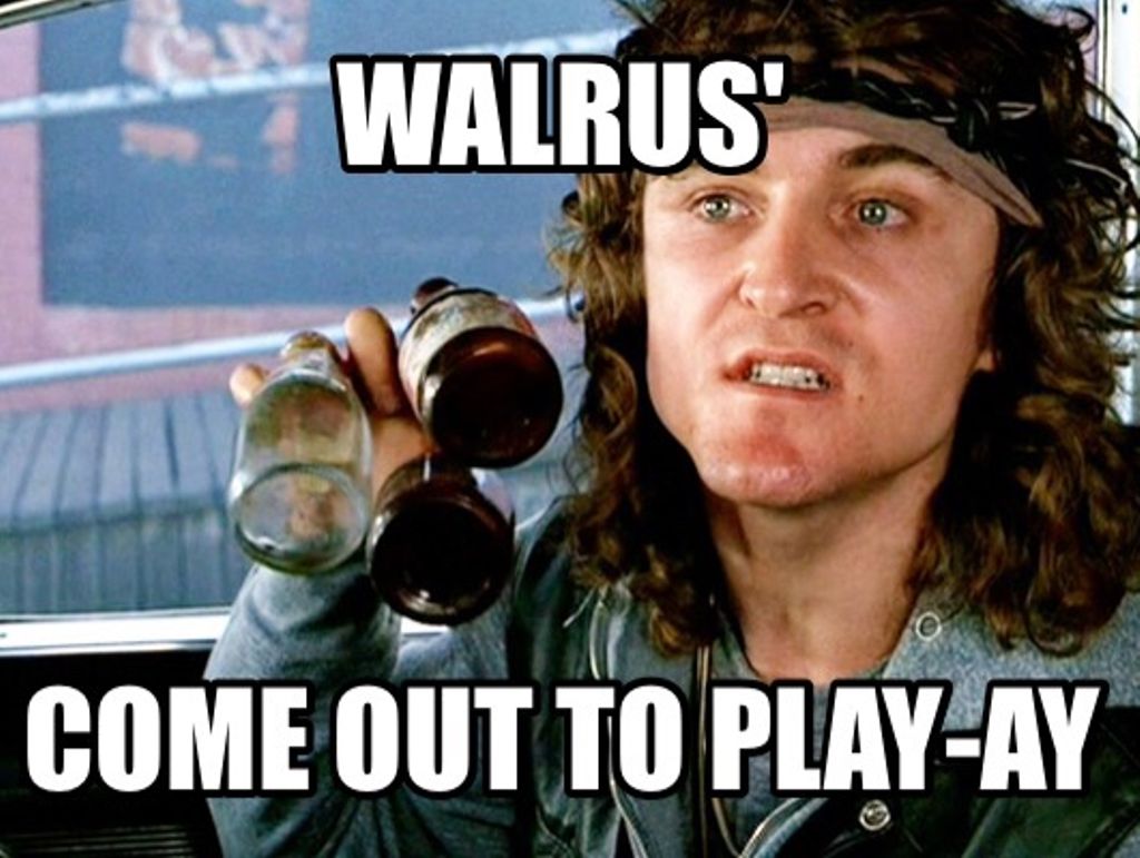 Quotedbadly's tweet photo. "Walrus' come out to play-ay" #TheWarriors #BadlyQuotedMovies https://t.co/NP5zM85hV6