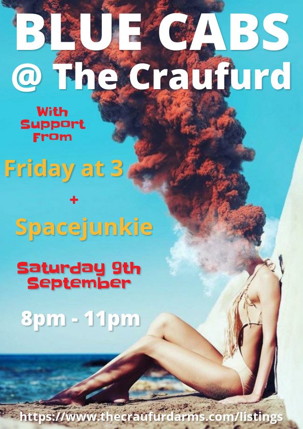 We head to The Craufurd on Sept 9th with support from @Fridayat3 + @spacejunkieband Event details & tickets here - facebook.com/events/1187556…