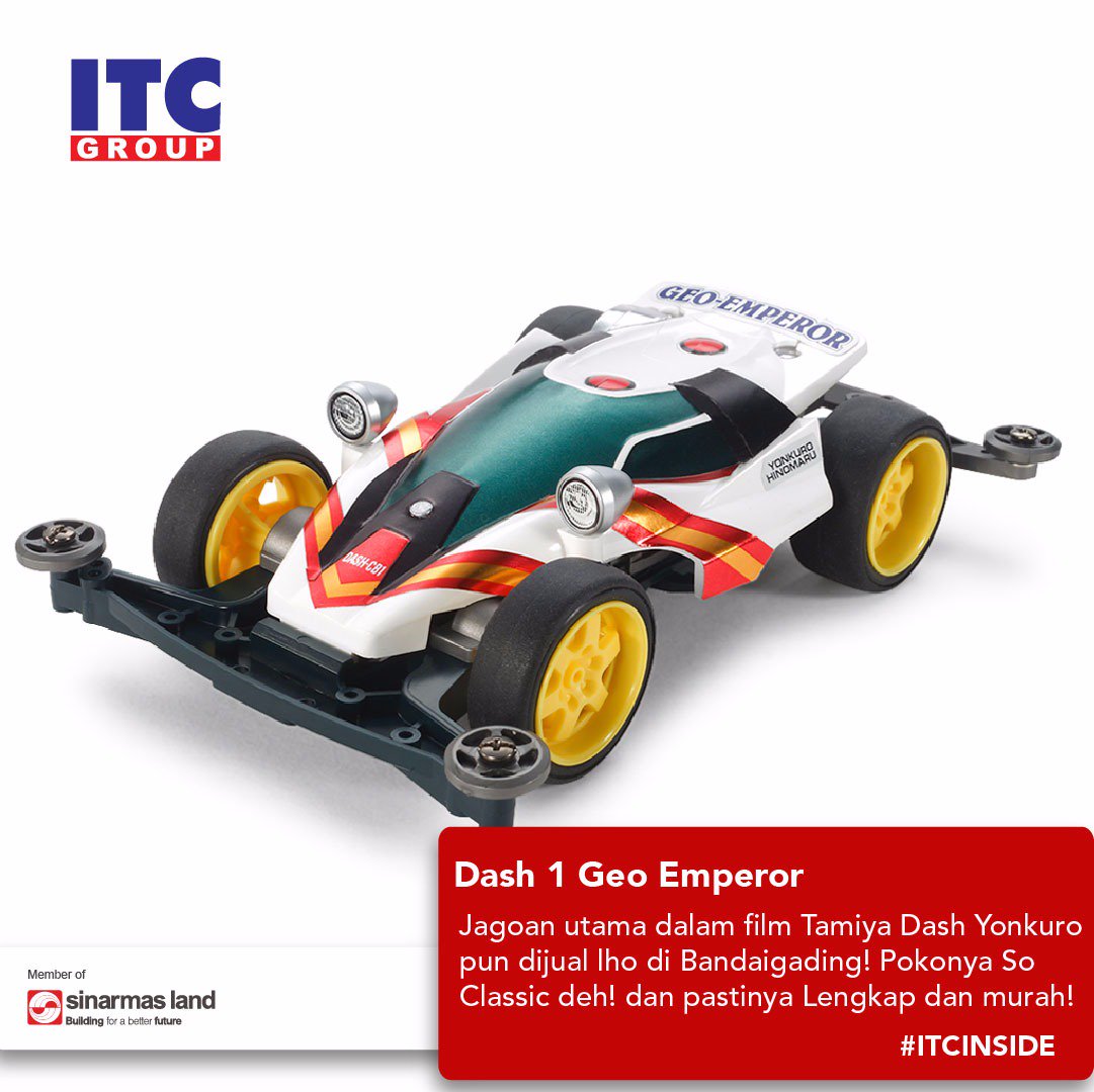 itc_group's tweet photo. Mau ikutan main Tamiya Mini 4WD? Beli aja di BANDAIGADING di @Cempaka_Mas Lantai Ground No. 591! Koleksinya lengkap dan murah.. #PromoITC https://t.co/jzBmq7g9T3