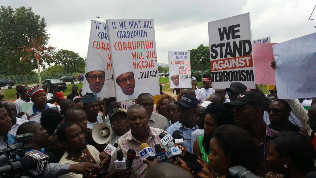 Buhari supporters protest in Abuja