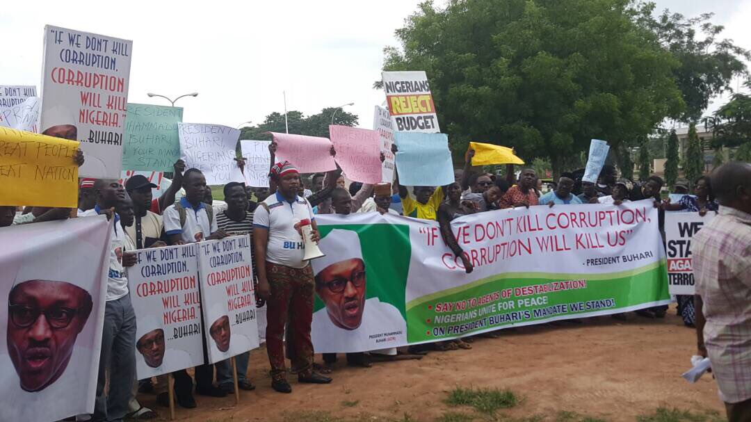 Buhari supporters protest in Abuja