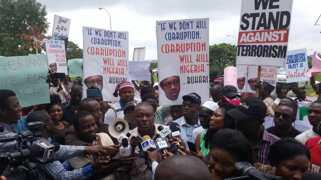 Buhari supporters protest in Abuja