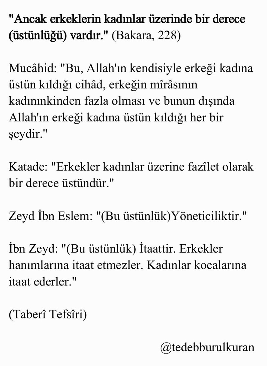 Selefin Tefsîri (@tedebburulkuran) on Twitter photo 