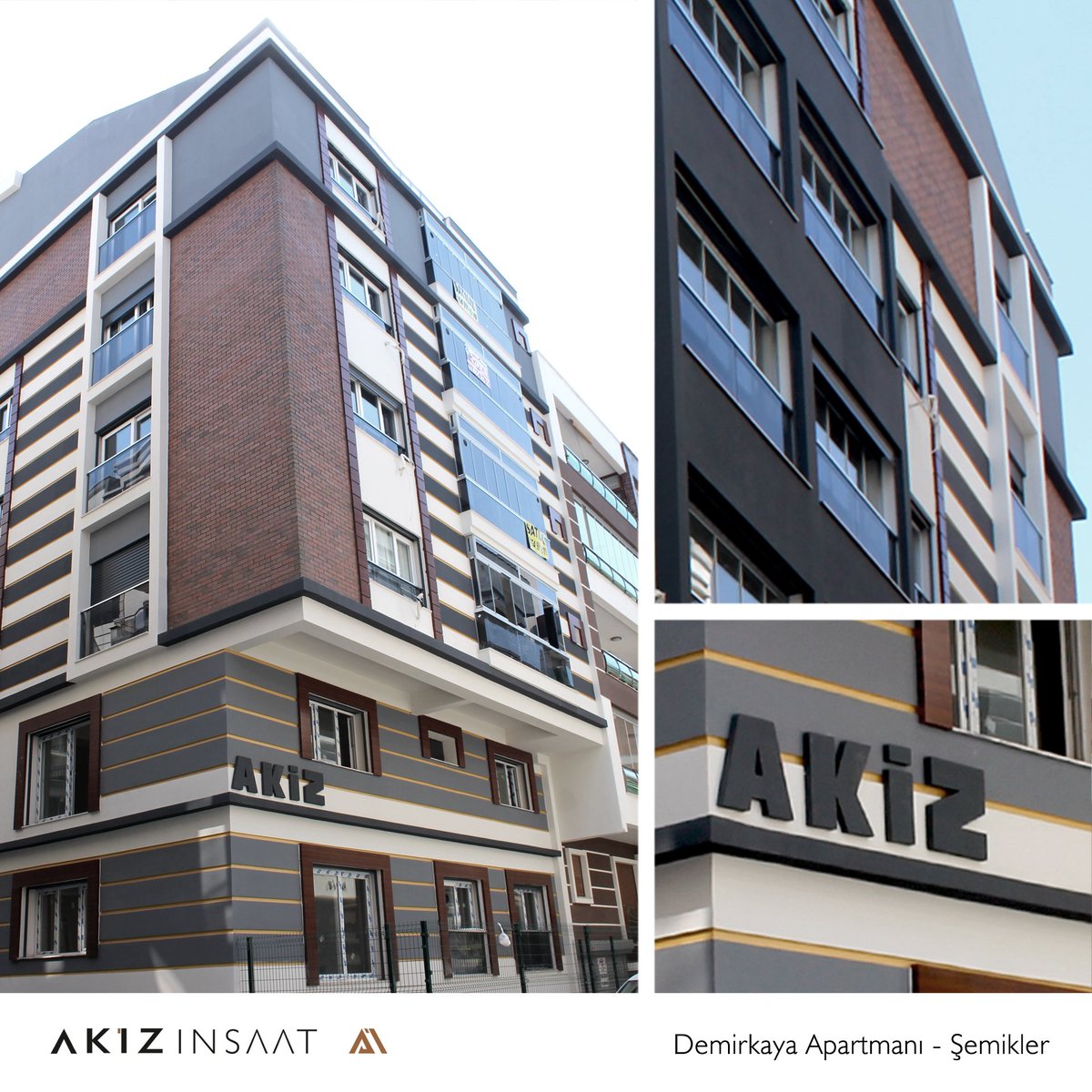 Kentsel Dönüşüm Projelerimizde arsa sahiplerinin isimlerini proje adları ile ölümsüzleştirdik. "Demirkaya Apartmanı, Şemikler" #akizinşaat