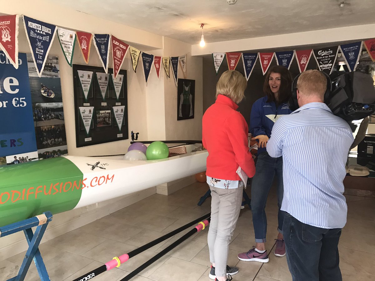 wearehopkins's tweet photo. World coastal #rowing champion Monika Dukaraska, @puck_fair ambassador is #backforpuck & is telling @grettoconnor @TG4TV @rte all about it https://t.co/04PSWlGx4W
