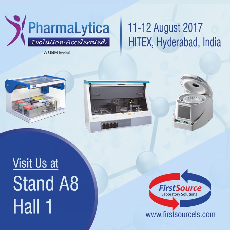 FirstSourceLS's tweet image. We are participating in #PharmaLytica at HITEX, #Hyderabad .
Visit us on 11th &amp;amp; 12th August at Stand A8, Hall 1.
#FirstSourceLaboratory