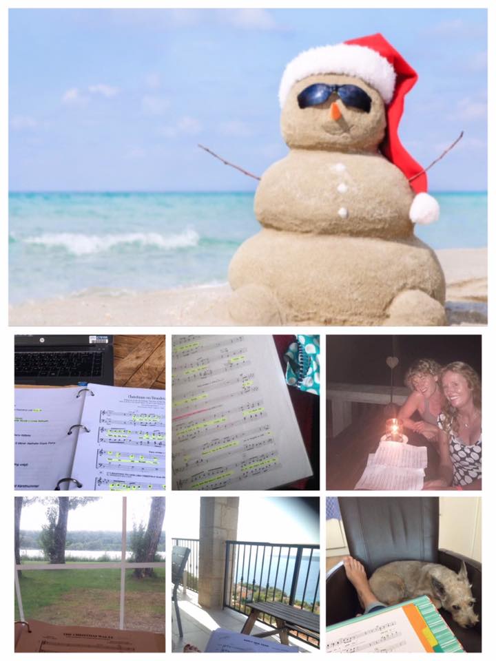 Rijnstadleden oefenen al in de zomer voor de kerstspecial 2017!"It's beginning to look a lot like Christmas"  ☀😎  muzikaal vakantie tintje!