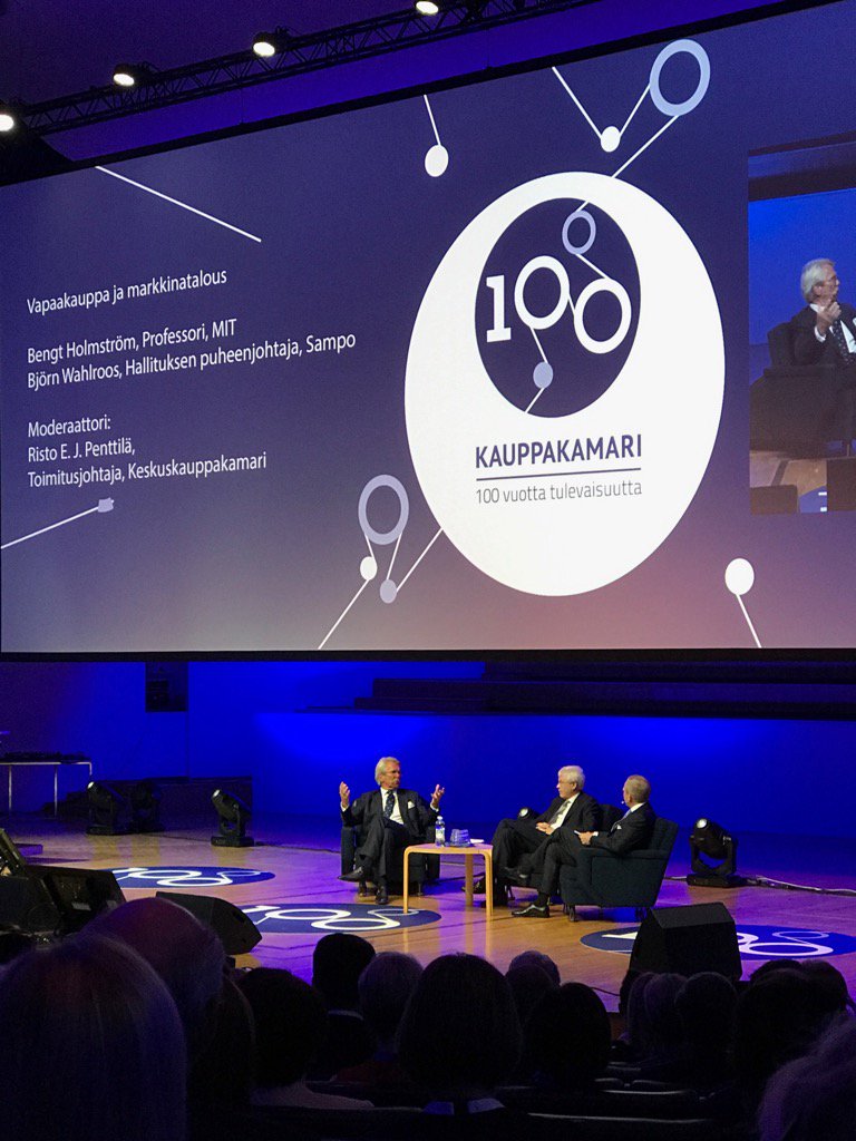 Lämpimät onnittelut #kauppakamari100 ! Juhlaseminaarissa eväitä seuraavaan 100 vuoden tulevaisuuteen.