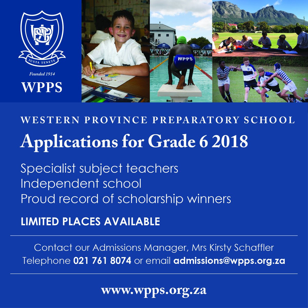WPPSLive's tweet photo. Grade 6 places available for 2018 https://t.co/HOM5CGIauc
