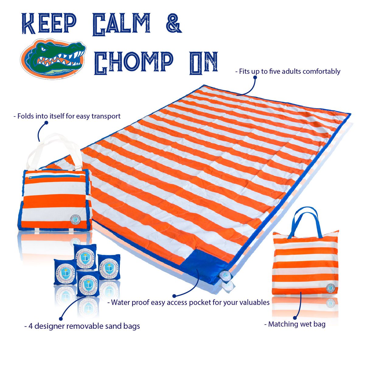 The "#BrilliantBlanket" is now reppin' your #school team colors! Perfect for #tailgating, Watching the #kids at the #park &amp; more! #blanket