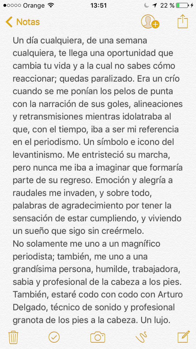 RafaEsteve19's tweet photo. Comienza una nueva etapa. Llena de ilusión, ganas, sacrificio y trabajo.GRACIAS @playradiovlc @CarlosAyats #SienteElLevante #VuelveSinTregua https://t.co/bD8mIAjZcI